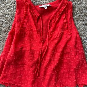 IRO Vibrant Red Textured Blouse